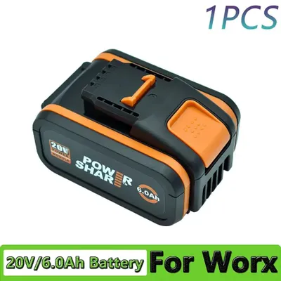 Immagine prodotto di Batteria di ricambio da 20V - Batteria agli ioni di litio - Capacità: 6,0Ah - Compatibile con i modelli WX390, WX176, WX372, WX800, WX678, WG629E, WG329E, WG2 - Confezione da 1 pezzo