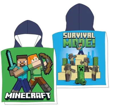 Produktbild von Minecraft Badeponcho für Kinder – weich & saugfähig