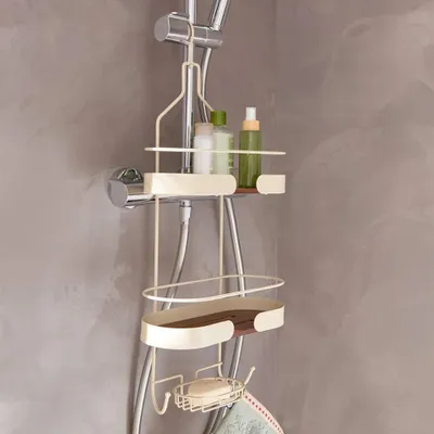 Imagen del producto de Eazy Living: Estante colgante para ducha, modelo Gabi, color beige