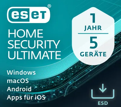 Zdjęcie produktu dla ESET Home Security Ultimate, 5 x licencja, 1 lat(a), Pobieranie oprogramowania elektronicznego (ESD)