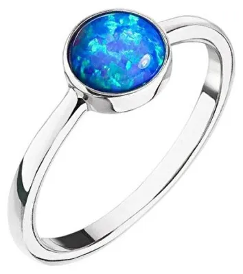 Produktbild von Silver ring with blue opal 15001.3 - Circuit: 58 mm