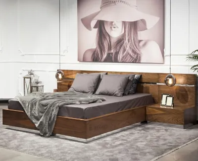 Produktbild von Schlafzimmer Set Komplett Kleiderschrank Schrank Nachttische Bett 4tlg.