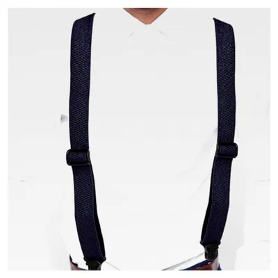 Produktbild von Elastische Hosenträger für Herren, verstellbar, 3,8 cm breit, mit X-förmigen Clips aus Kunststoff für Arbeit und Alltag