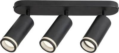 Image de Rabalux Plafonnier noir Senobia pour ampoule 3x GU10 73035
