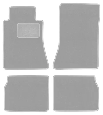 Produktbild von Velours-Fußmatten für Mercedes E W124 1984-1997 (Limousine/Kombi) – 4-tlg, Grau, passgenau – Wielganizator OSLO