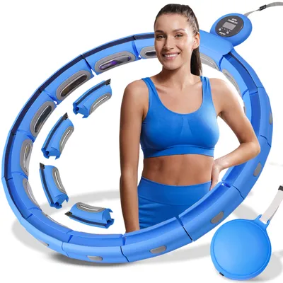 Produktbild von Smart Hula Hoop Reifen 60-115 cm 10 bis 16 Glieder blau mit Zähler
