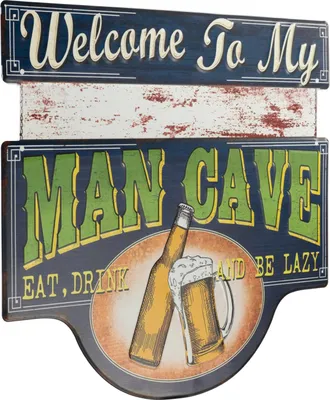 Produktbild von Moritz Blechschild Welcome Man Cave Bier trinken 50 x 46 Vintage Retro Nostalgie Metall Dekoration