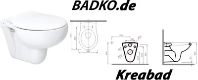 Produktbild von Spülrandlos Wand Wc mit Soft Close Wc Sitz