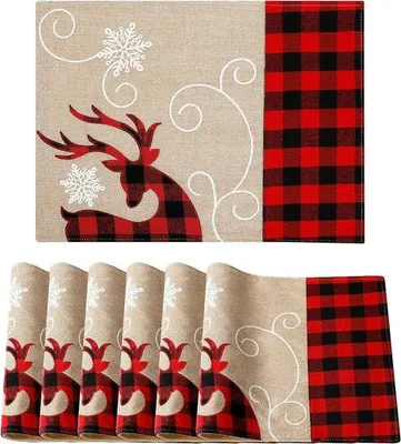 Obrázok produktu pre Podložky pod tanier odolné voči teplu 45 x 33 cm Vianoce