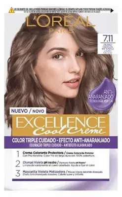 Productafbeelding van L'Oréal Professionnel Excellence Crème Haarkleuring 7.11 - Intens Asblond, 192 ml
