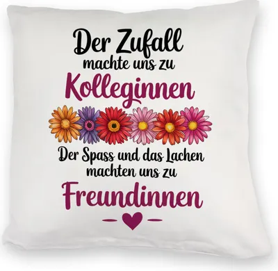 Produktbild von Beste Kollegin Kuschelkissen mit Spruch nicht nur Kolleginnen sondern