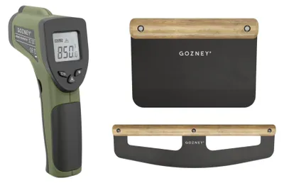 Produktbild von Gozney Zubehörpaket 1 mit Thermometer, Pizza Rocker und Teigschneider