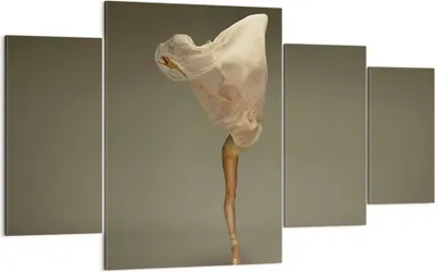 Produktbild von Bild auf Leinwand - Leinwandbild - 4 Teile - Ballerina Figur Tanzen - 160x90cm - Wand Bild - Wanddeko - Wandbilder - Leinwanddruck - Bilder - Wanddekoration - Leinwand bilder - DL160x90-4715