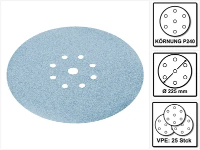 Image de Festool STF D225/8 Granat Abrasifs PLANEX P240 GR / 25 Pièces ( 499642 )