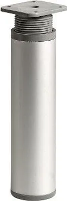Produktbild von Hettich Möbelfuß 4,0 x 15 - 16,5 cm Aluminium-Optik - 1 Stück