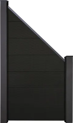 Produktbild von GroJa Solid Grande BPC Stecksystem Bausatz - Schräg Schwarz co-extrudiert
