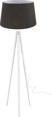 Immagine prodotto di Lampada da terra treppiede bianca con paralume Tripod nero DECOBI2660