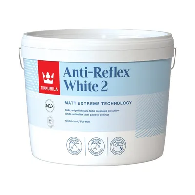 Produktbild von Tikkurila Farbe Anti Reflex Weiß 10L Latex farbe Wassergetragene Deckenfarbe