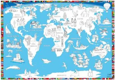 Produktbild von Malkarte Welt Poster