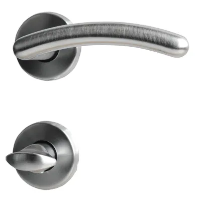Produktbild von Rosettengarnitur für Bad-WC-Türen, inkl. WC-Riegel, Cliprosette Ø50mm