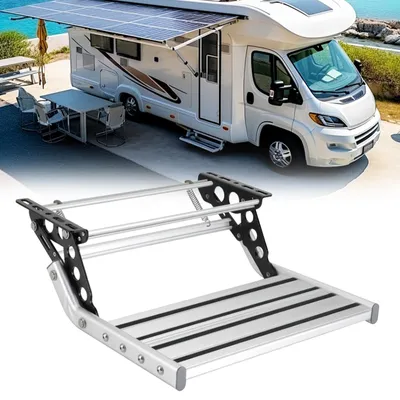 Image de Échelle pliante en aluminium pour caravane, antidérapante