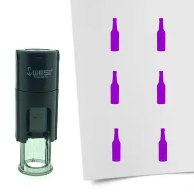Produktbild von CombiCraft Selbstfärbender Stempel 'Bierflasche' in der Farbe Lila, Ø10mm