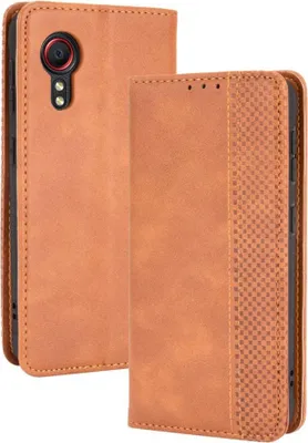 Produktbild von Samsung Galaxy Xcover 5 Hülle - Coverup Vintage Style Klapphülle - Braun