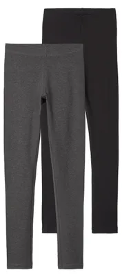 Productafbeelding van NAME IT meisjes legging Nkfvivian 2p Noos, donkergrijs melange, maat 122-128 EU