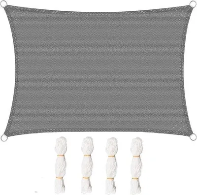 Produktbild von Rechteck-Sonnensegel 25x35m atmungsaktiv grau für Garten Terrasse