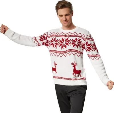 Produktbild von Weihnachtspullover Winterland weiß-rot - S