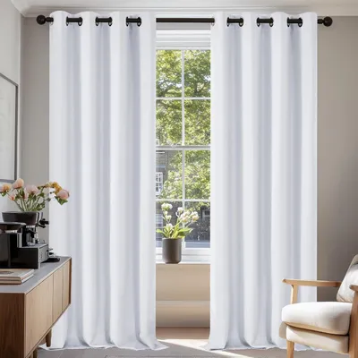 Obrázek produktu pro Zatemňovací závěsy s oky, protihlukové, termoizolační, 300x140 cm, stříbrně šedá barva, sada 2 kusů