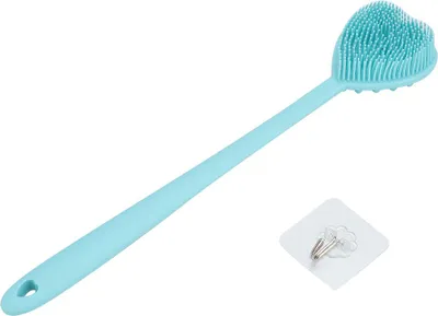 Produktbild von Herzförmige Silikon-Duschbürste für Körper, Dusche, Massage und Tiefenreinigung mit Peelingfunktion