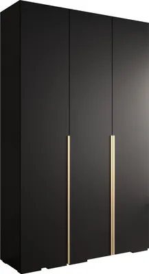 Produktbild von MEBLE KRYSPOL Inova 1 Schrank - 236,7x150x47cm - Schwarz Schwarz Gold