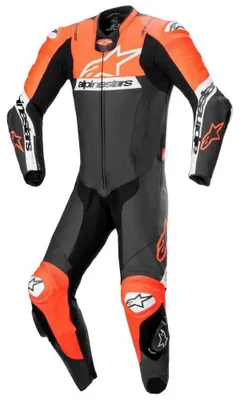 Image de Combinaison cuir Alpinestars Missile V2 Ward 1 pièce noir / rouge-fluo / blanc 50