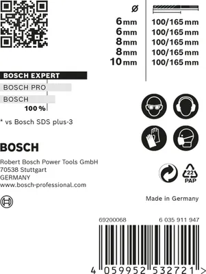 Produktbild von Hammerbohrersatz Expert SDS plus-7X 5-tlg.SDS Plus Ku.-Kass.m.Euroloch BOSCH