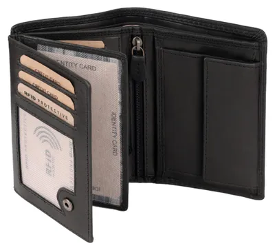 Produktbild von Benthill Geldbörse Herren Leder - Echtleder Geldbeutel mit RFID-Schutz - Slim Portemonnaie für Herren