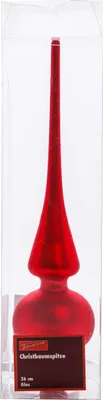 Produktbild von TrendLine Christbaumspitze aus Glas 26 cm rot mattiert