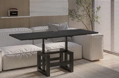Produktbild von ENDO-Möbel Couchtisch Lili, ausziehbar 110-170cm und höhenverstellbar (Beton Dunkel)