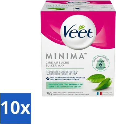 Image de Veet – Cire chaude – Cire dépilatoire orientale – Minima – Thé vert – 250 ml - Pack économique - 10 pièces