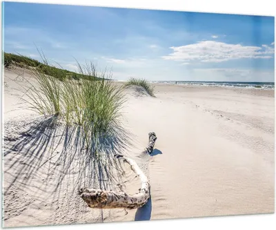 Produktbild von Bilder auf glas - Einteilig - Mrzezyno Strand Meer - 100x70cm - Glasbilder - Wandbilder - Bilder - zum Aufhängen bereit - Wanddekoration aus Glas - Glas Bilder - Wandbild auf Glas - GAA100x70-4281
