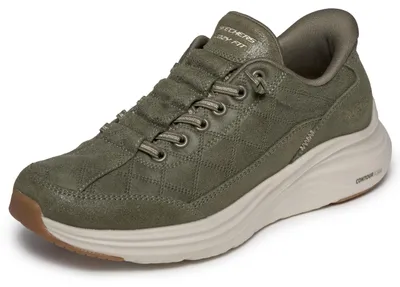 Produktbild von Skechers Damen Contour Foam Natural Ease Slip-InTurnschuhe, Olive Suede Textile Trim, 37.5 EU