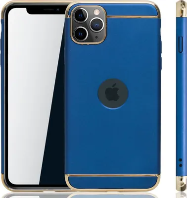 Produktbild von Apple iPhone 11 Pro Max Handy Hülle Schutz Case Bumper Hard Cover Blau