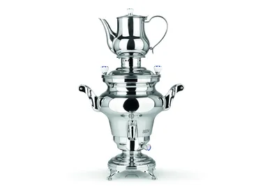 Produktbild von Samowar Rebecca 5 L Teekocher elektrisch, 1,3 L Teekanne + Sieb 1800 W, Edelstahl, Gastro, Hotel, Privat