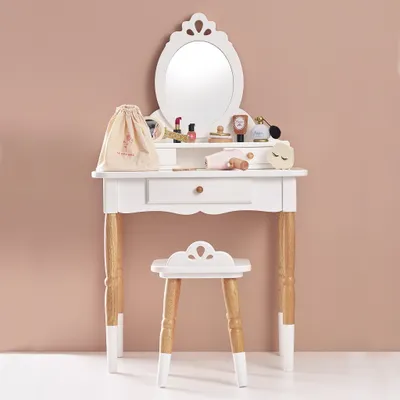 Obrázok produktu pre Le Toy Van Vanity Table, stolček, Biela, Drevo, Obdĺžnikový tvar, Drevo, 50 kg, Vnútorný