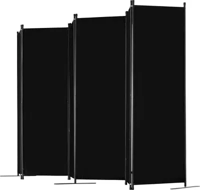 Immagine prodotto di Divisorio 6 pannelli in tessuto per ufficio e camera da letto, colore nero