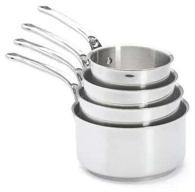 Topfset, 4-teilig, Edelstahl, Silber, 35,2 x 33,81 x 15,01 cm