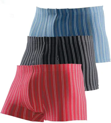 Produktbild von LE JOGGER Boxer Boxershorts für Herren 3 -teilig blau, schwarz, rot Größe 8