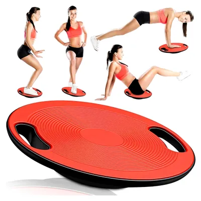 Produktbild von Balance Board Wackelbrett mit Griffen Gleichgewichtstrainer Ø 40 cm max. 150 KG