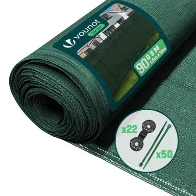 Produktbild von VOUNOT® Zaunblende 1.5×10m, Sichtschutz Zaun 90 g/m² HDPE Schattiernetz, Grün