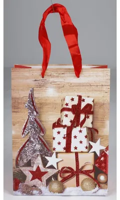 Produktbild von 24 Stück kleine weihnachtliche Geschenktaschen Präsentbeutel 18x8x23cm